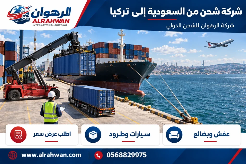 شركة شحن من السعودية إلى تركيا 0568829975