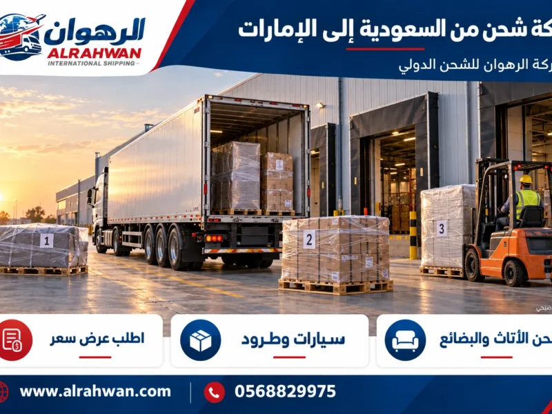 شركة شحن من السعودية إلى الإمارات 0568829975