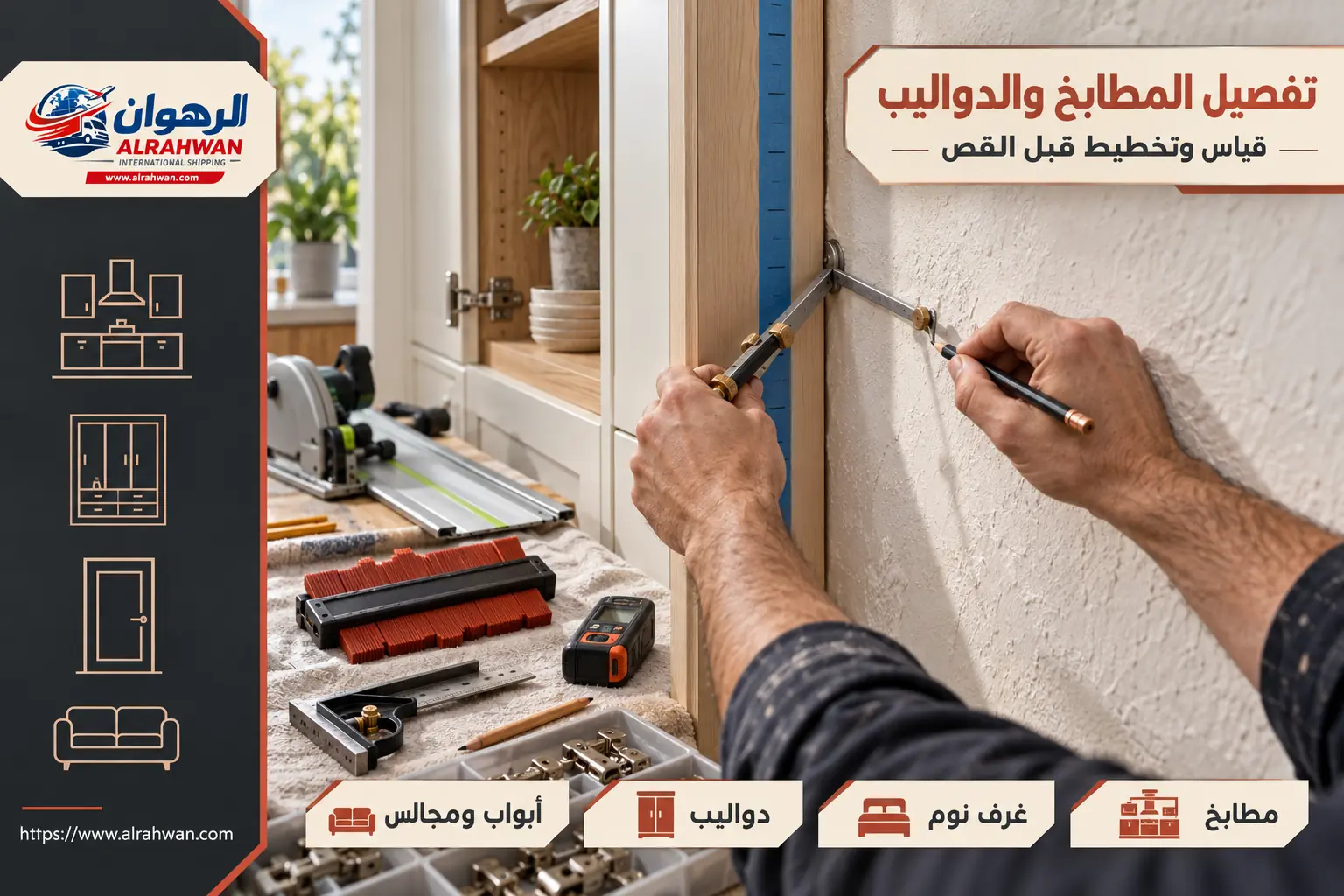 تفصيل المطابخ والدواليب في الحمراء تفصيل المطابخ والدواليب حسب المقاس في حي الحمراء بمكة