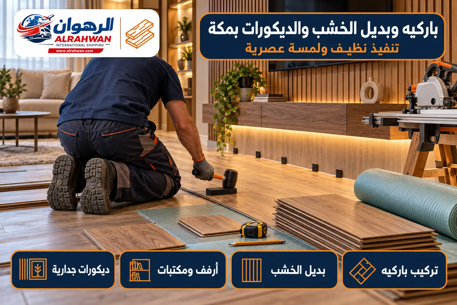 باركيه وبديل الخشب والديكورات في مكة تركيب باركيه وبديل الخشب والديكورات الخشبية بمكة المكرمة
