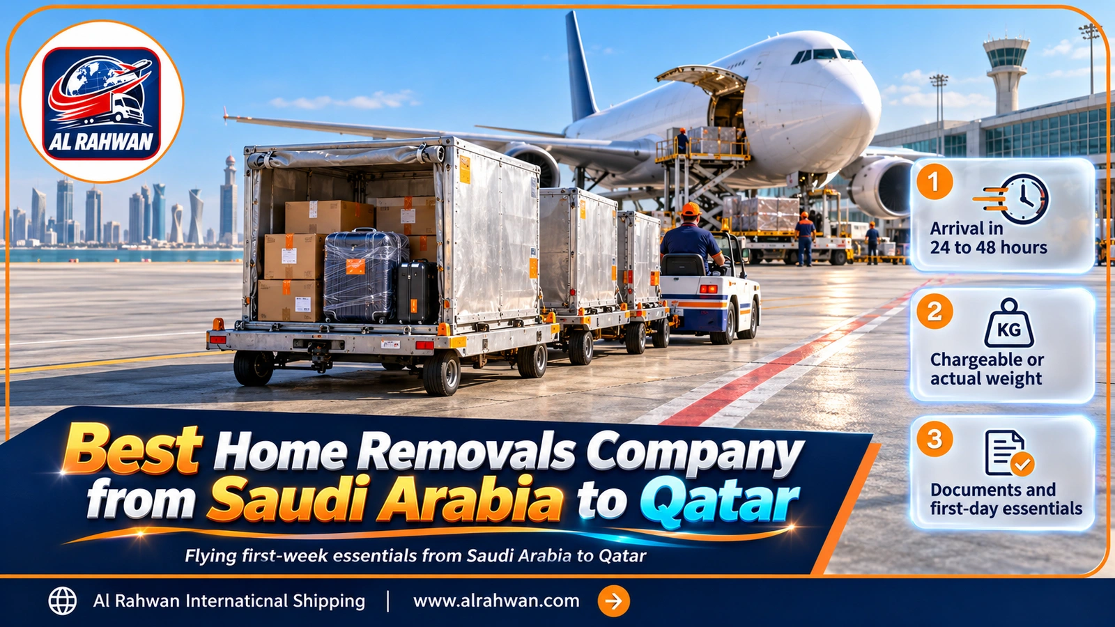 Best home removals company from Saudi Arabia to Qatar – air freight for urgent items