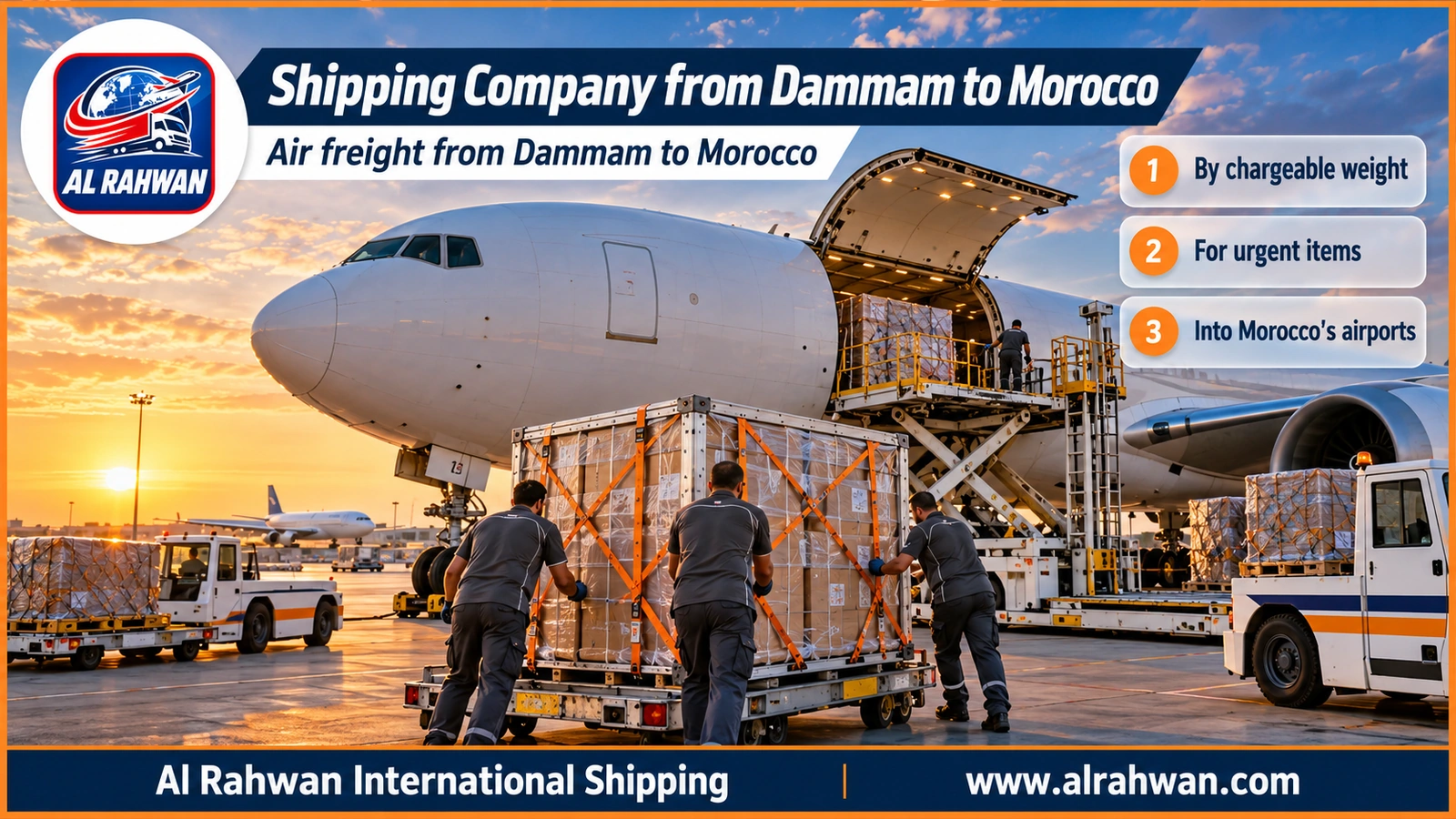 Shipping Company from Dammam to Morocco - Air freight from Dammam to Morocco