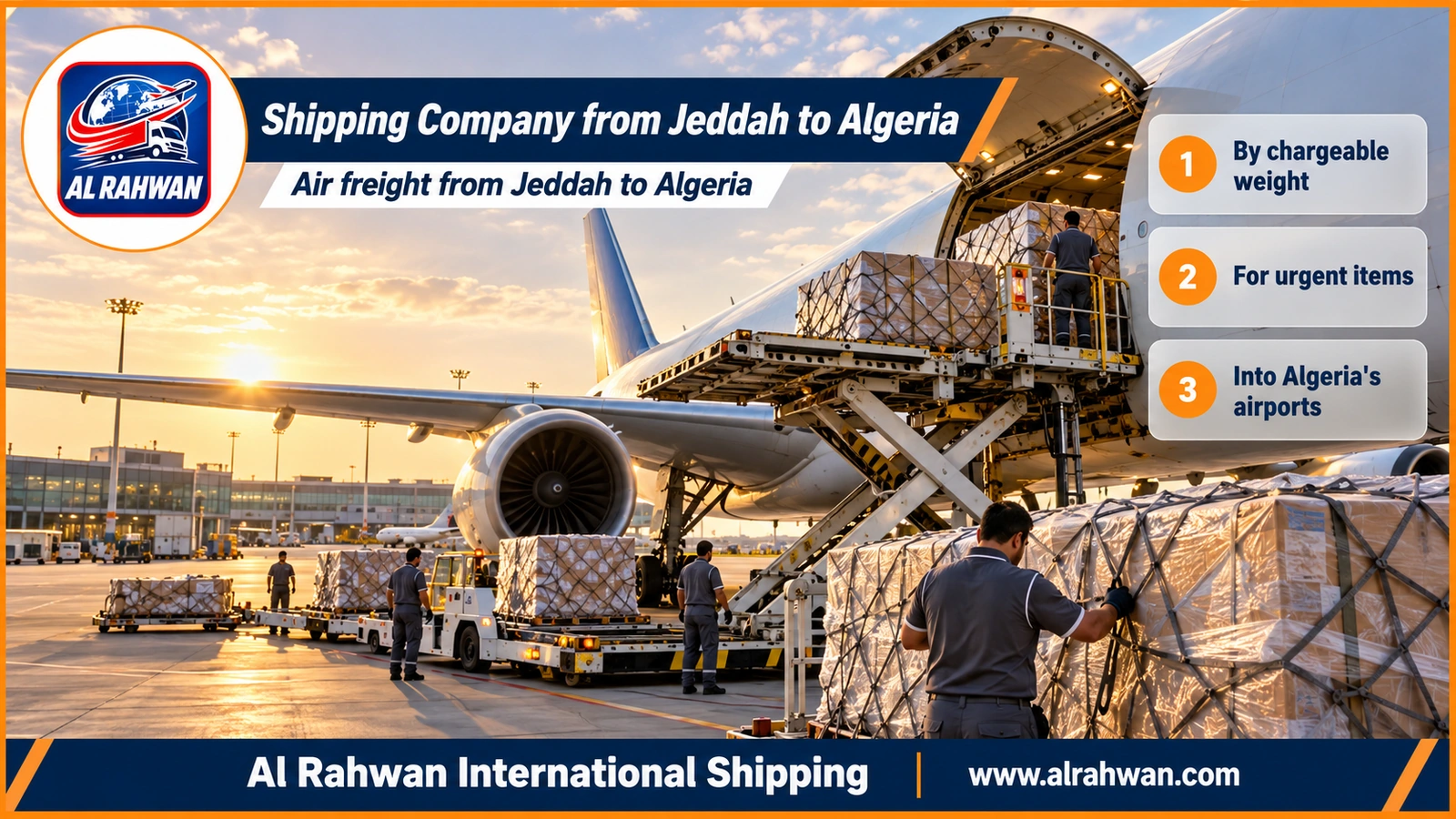 Shipping Company from Jeddah to Algeria - Air freight from Jeddah to Algeria