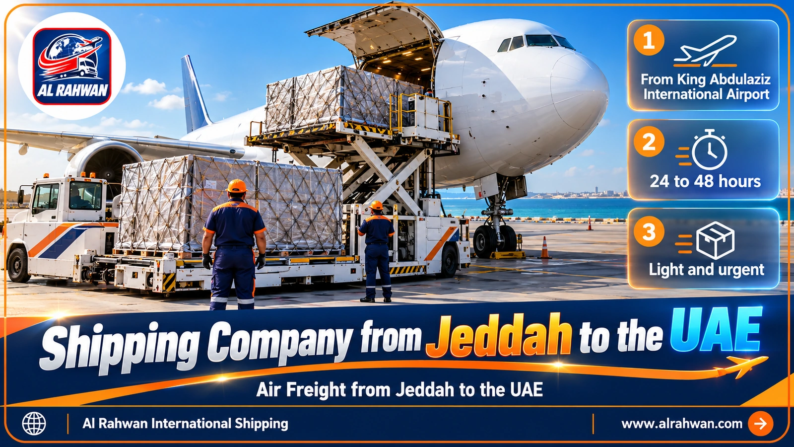Air shipment at King Abdulaziz International Airport in Jeddah bound for the UAE