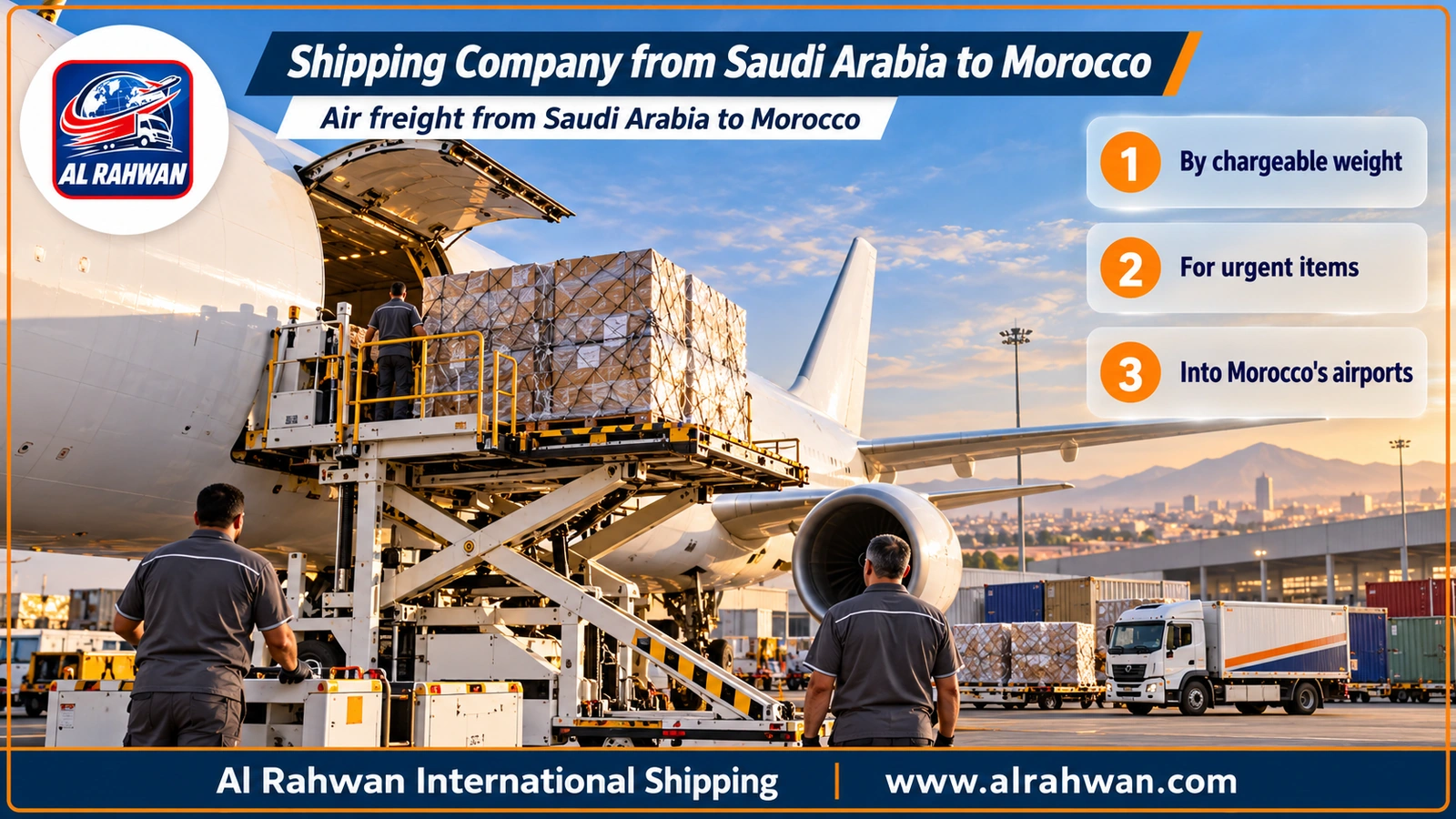 Shipping Company from Saudi Arabia to Morocco - Air freight from Saudi Arabia to Morocco