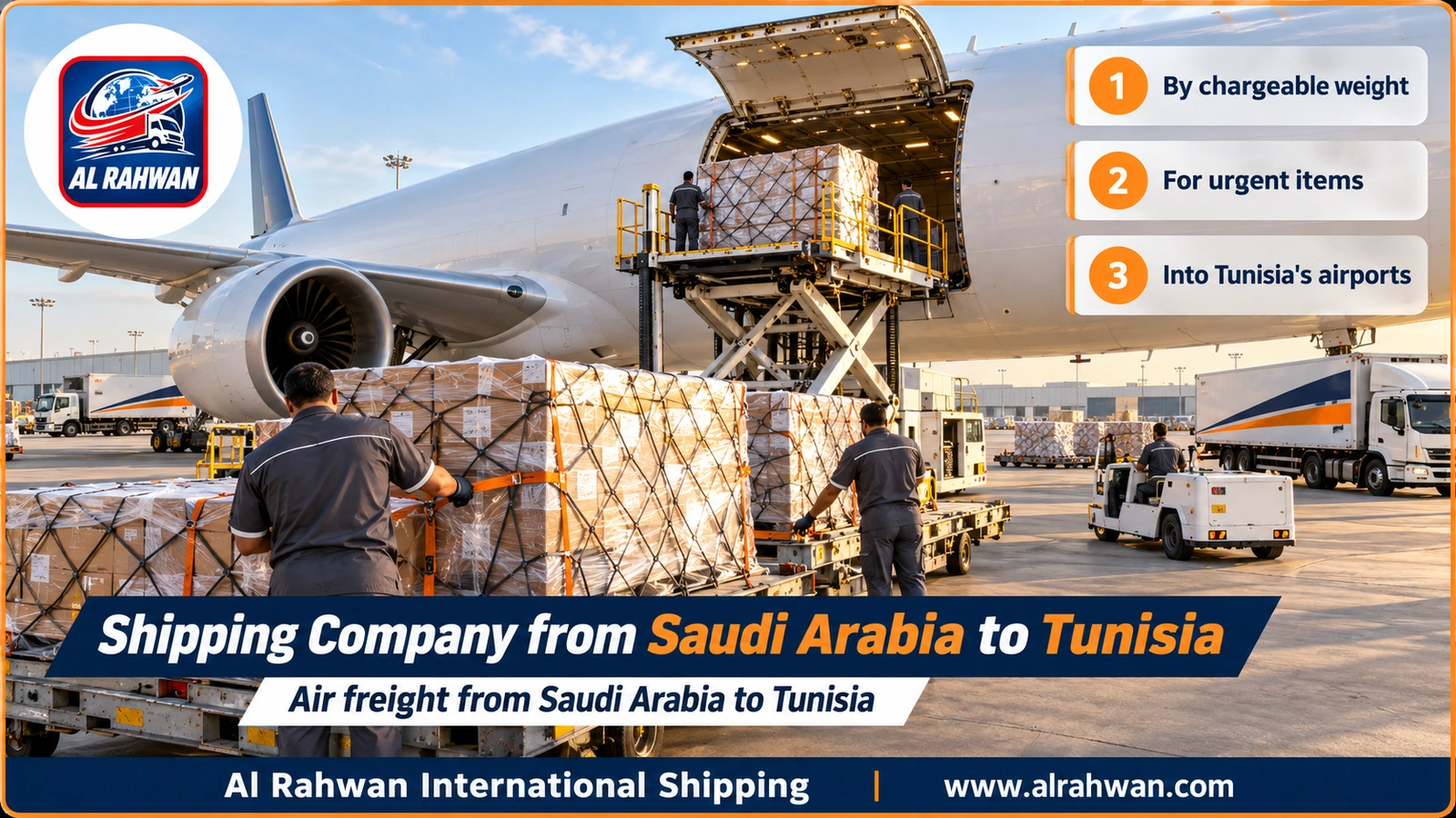 Shipping Company from Saudi Arabia to Tunisia - Air freight from Saudi Arabia to Tunisia