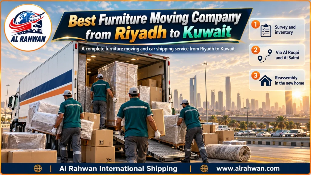 Best Furniture Moving Company from Riyadh to Kuwait | 0568829975 ◈ Fine Majlis Sets and Marble Tables with Car Shipping