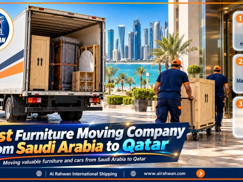 Best Furniture Moving Company from Saudi Arabia to Qatar | 0568829975 ◈ Fine-Piece Moving in Timber Crates and Car Shipping