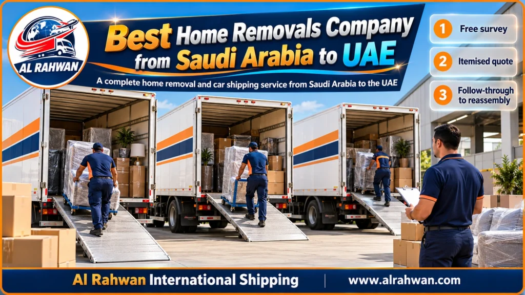 Best Home Removals Company from Saudi Arabia to UAE | 0568829975 ◈ Free Survey, Itemised Quote and Car Shipping