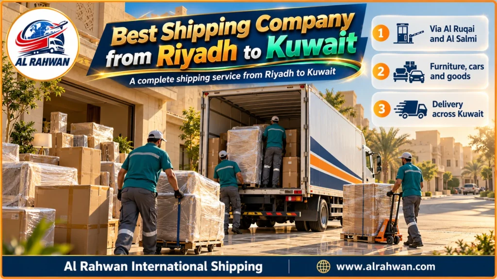 Best Shipping Company from Riyadh to Kuwait | 0568829975 ◈ Door-to-Door Shipping on a Fixed Schedule with Car Shipping