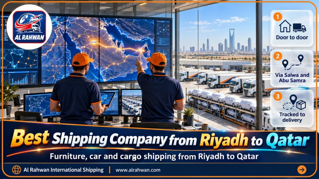 Best Shipping Company from Riyadh to Qatar | 0568829975 ◈ Regular Door-to-Door Freight and Car Shipping