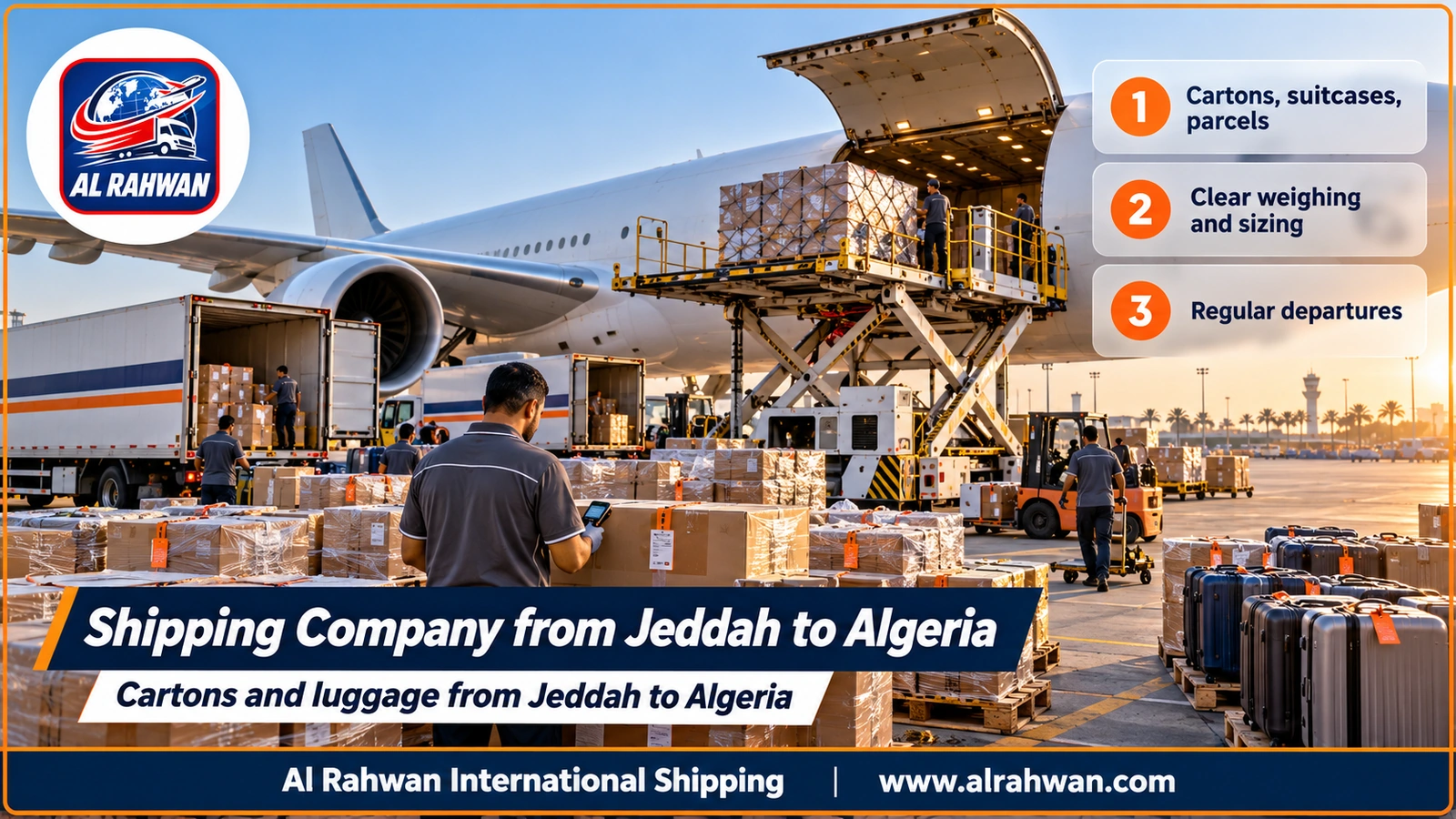 Shipping Company from Jeddah to Algeria - Cartons and luggage from Jeddah to Algeria