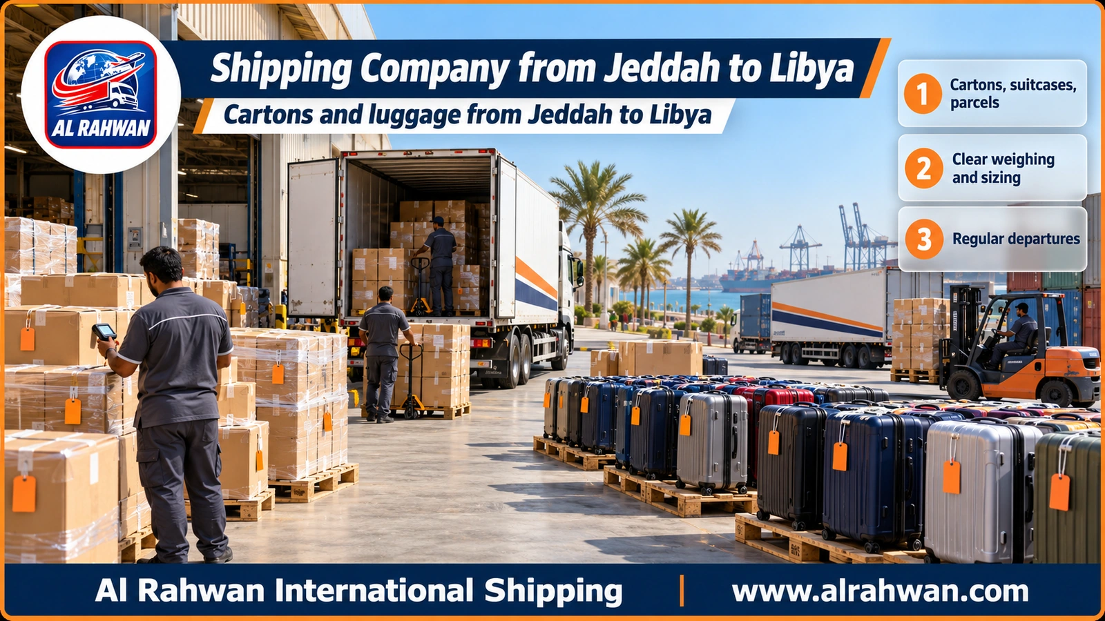 Shipping Company from Jeddah to Libya - Cartons and luggage from Jeddah to Libya