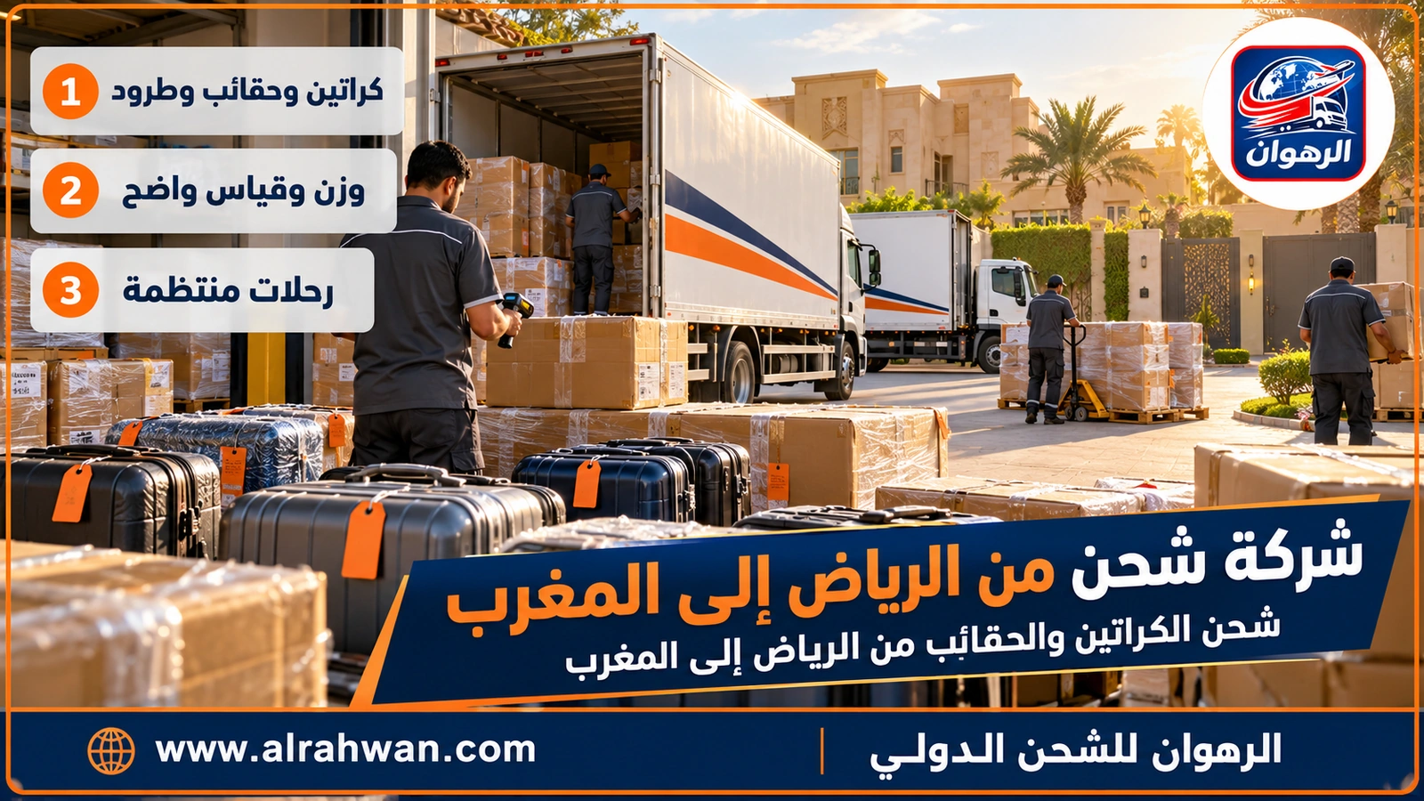 شركة شحن من الرياض إلى المغرب - شحن الكراتين والحقائب من الرياض إلى المغرب