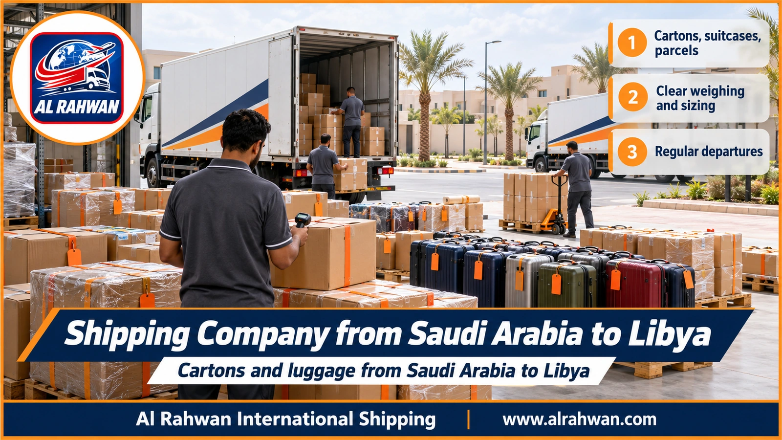 Shipping Company from Saudi Arabia to Libya - Cartons and luggage from Saudi Arabia to Libya