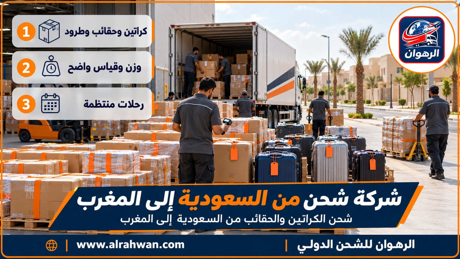 شركة شحن من السعودية إلى المغرب - شحن الكراتين والحقائب من السعودية إلى المغرب