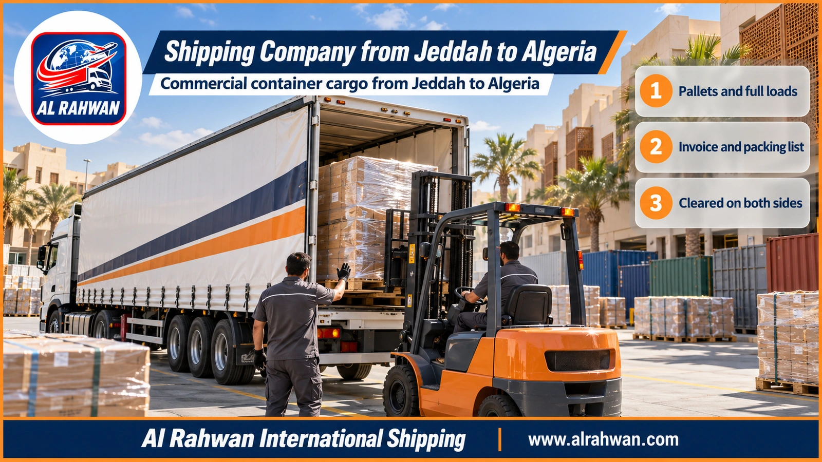 Shipping Company from Jeddah to Algeria - Commercial container cargo from Jeddah to Algeria