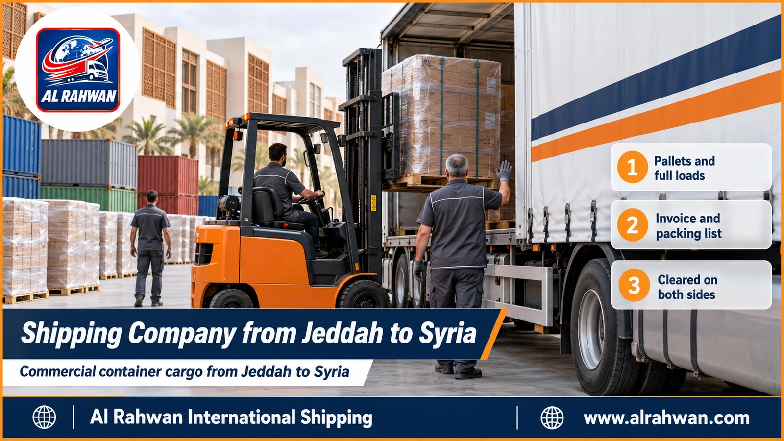 Shipping Company from Jeddah to Syria