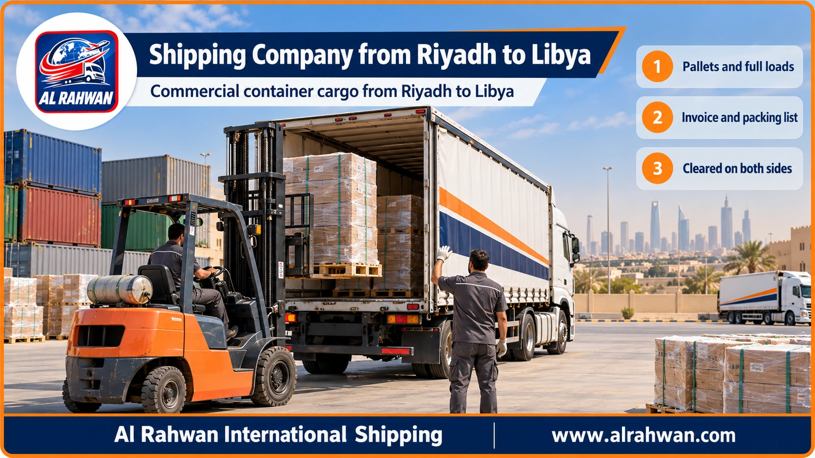 Shipping Company from Riyadh to Libya - Commercial container cargo from Riyadh to Libya