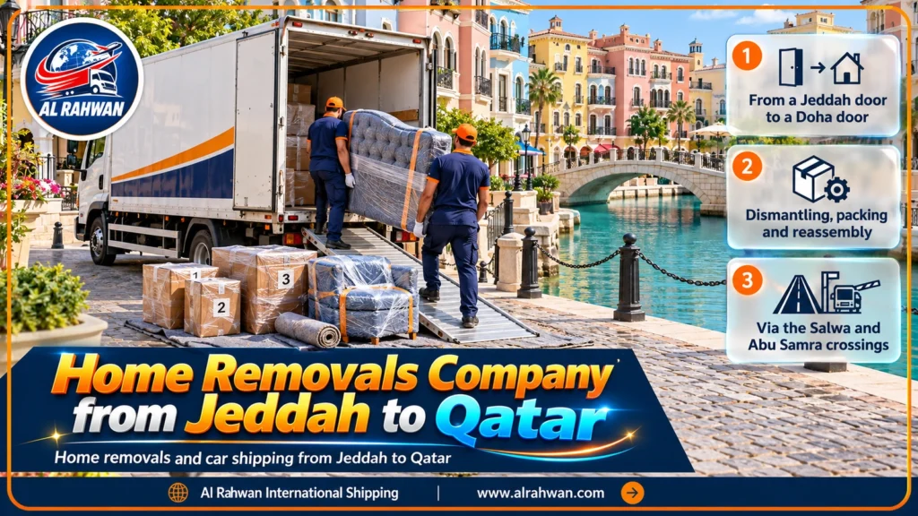 Home Removals Company from Jeddah to Qatar | 0568829975 ◈ Long-Distance Home Moves and Car Shipping