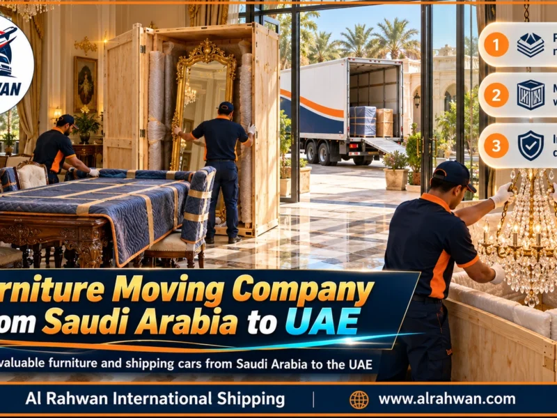 Furniture Moving Company from Saudi Arabia to UAE | 0568829975 ◈ Made-to-Measure Packing for Valuable Pieces with Car Shipping Across the UAE