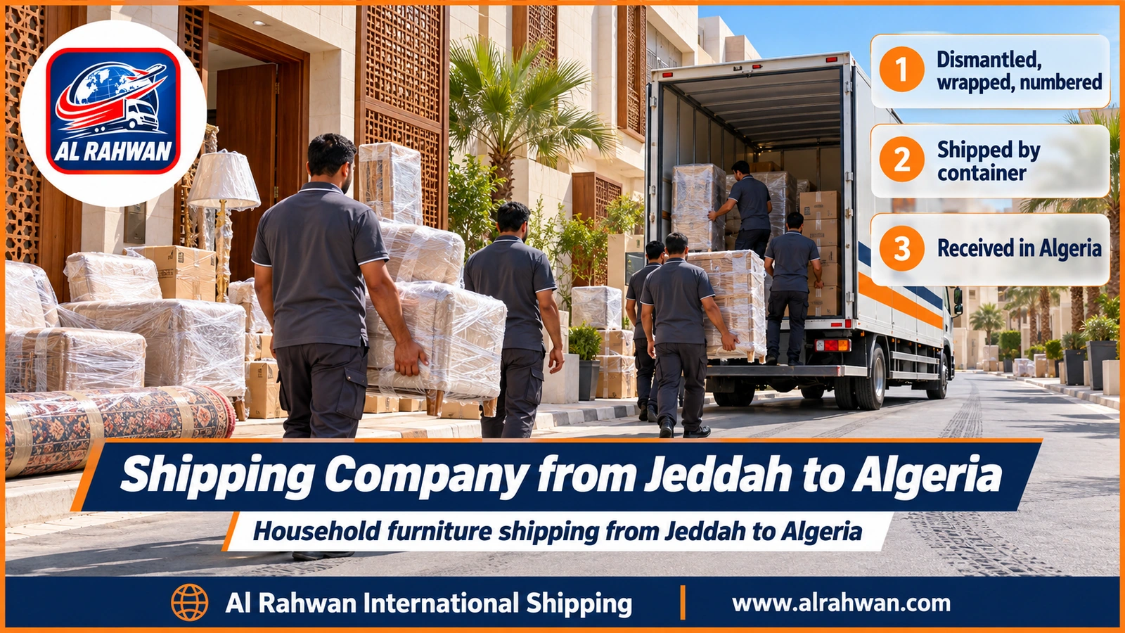 Shipping Company from Jeddah to Algeria - Household furniture shipping from Jeddah to Algeria
