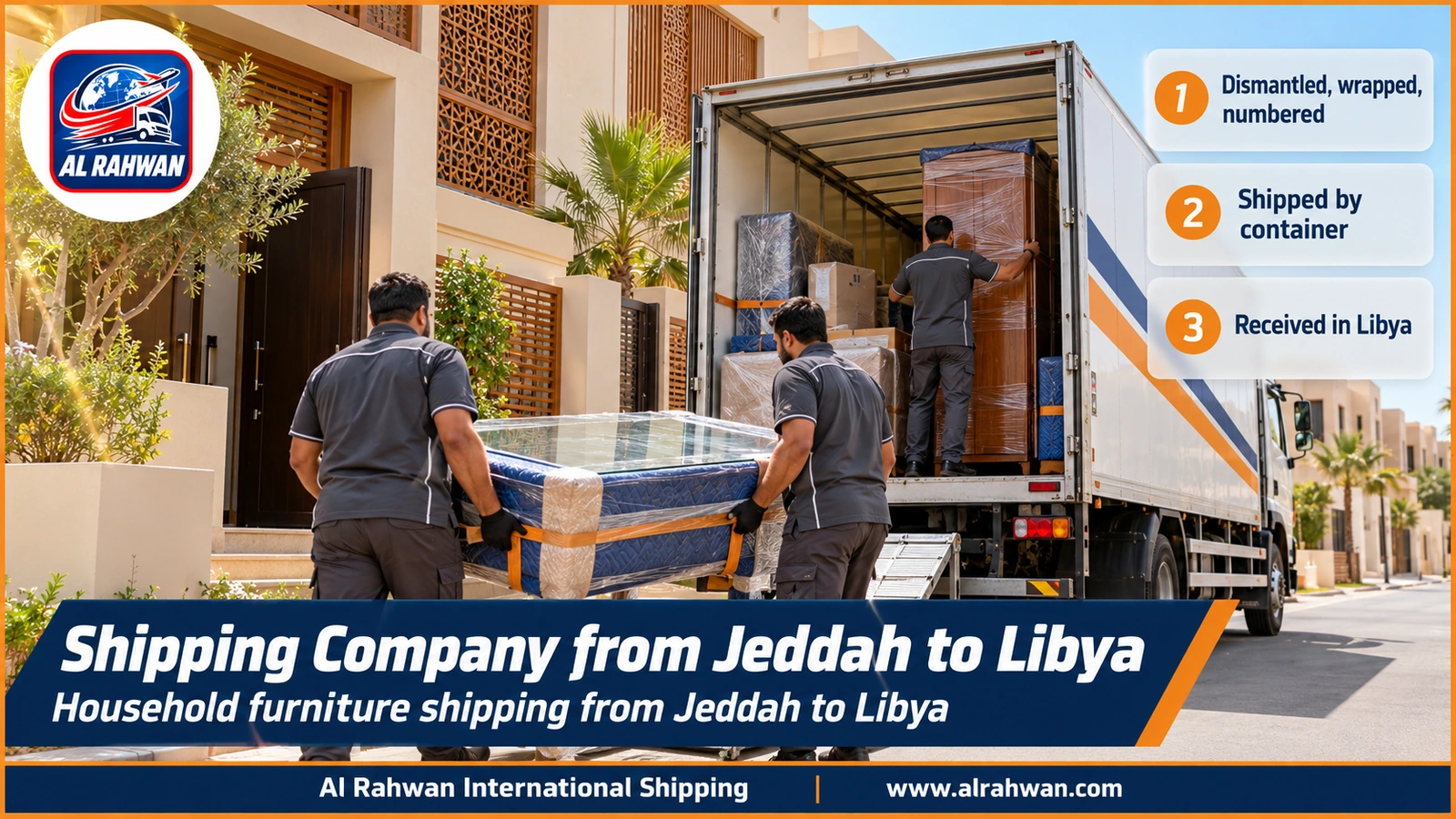 Shipping Company from Jeddah to Libya - Household furniture shipping from Jeddah to Libya