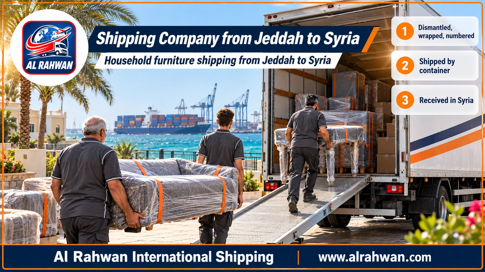 Shipping Company from Jeddah to Syria
