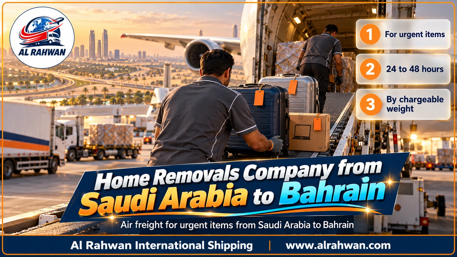 home removals company from saudi arabia to bahrain - small sealed cartons being prepared for air freight to Bahrain airport