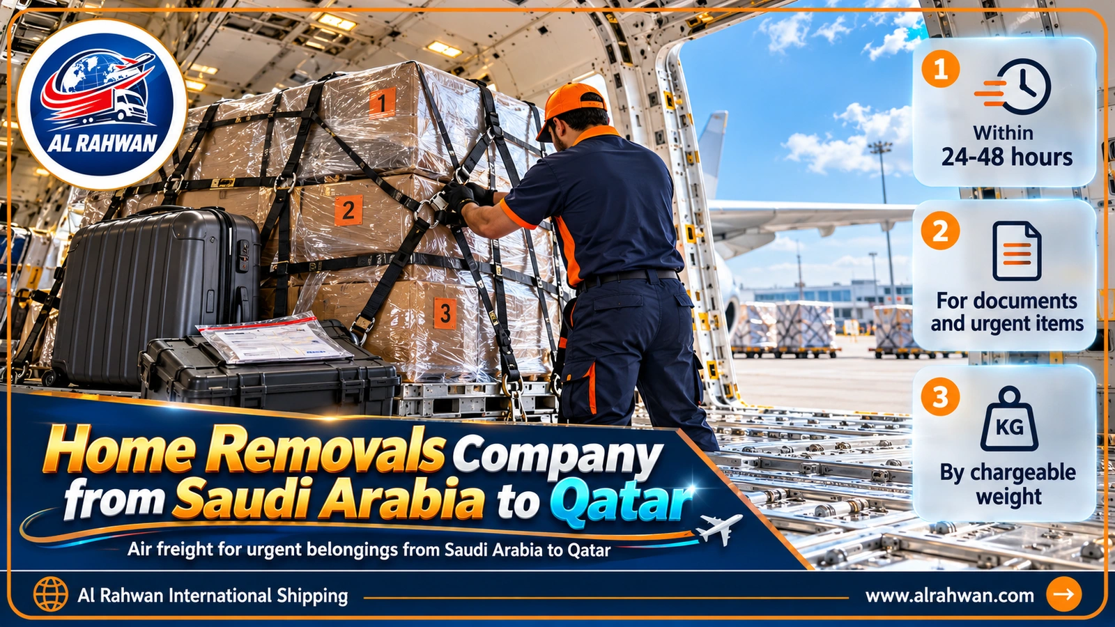 Air freight of essential household items with a home removals company from Saudi Arabia to Qatar