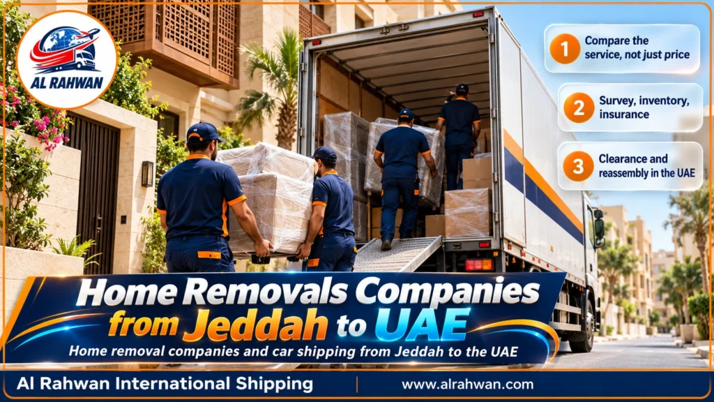 Home Removals Companies from Jeddah to UAE | 0568829975 ◈ Comparing Service Types and Pricing with Car Shipping