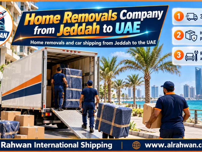 Home Removals Company from Jeddah to UAE | 0568829975 ◈ Long-Distance Home Moves via Al Batha with Car Shipping