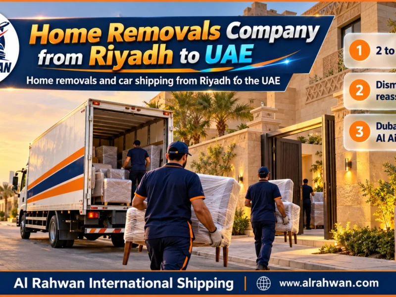 Home Removals Company from Riyadh to UAE | 0568829975 ◈ Riyadh Flat and Villa Moves with Car Shipping to Dubai and Abu Dhabi