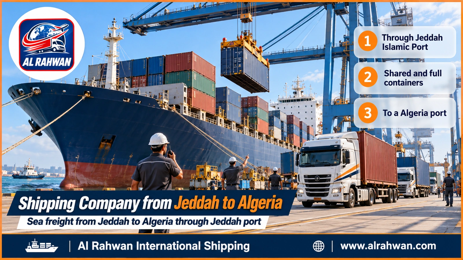 Shipping Company from Jeddah to Algeria - Sea freight from Jeddah to Algeria through Jeddah port