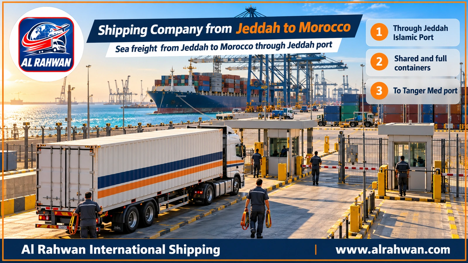 Shipping Company from Jeddah to Morocco - Sea freight from Jeddah to Morocco through Jeddah port