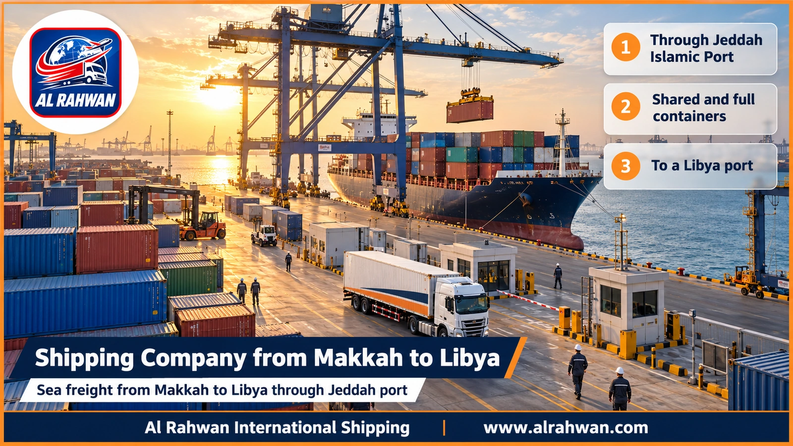Shipping Company from Makkah to Libya - Sea freight from Makkah to Libya through Jeddah port