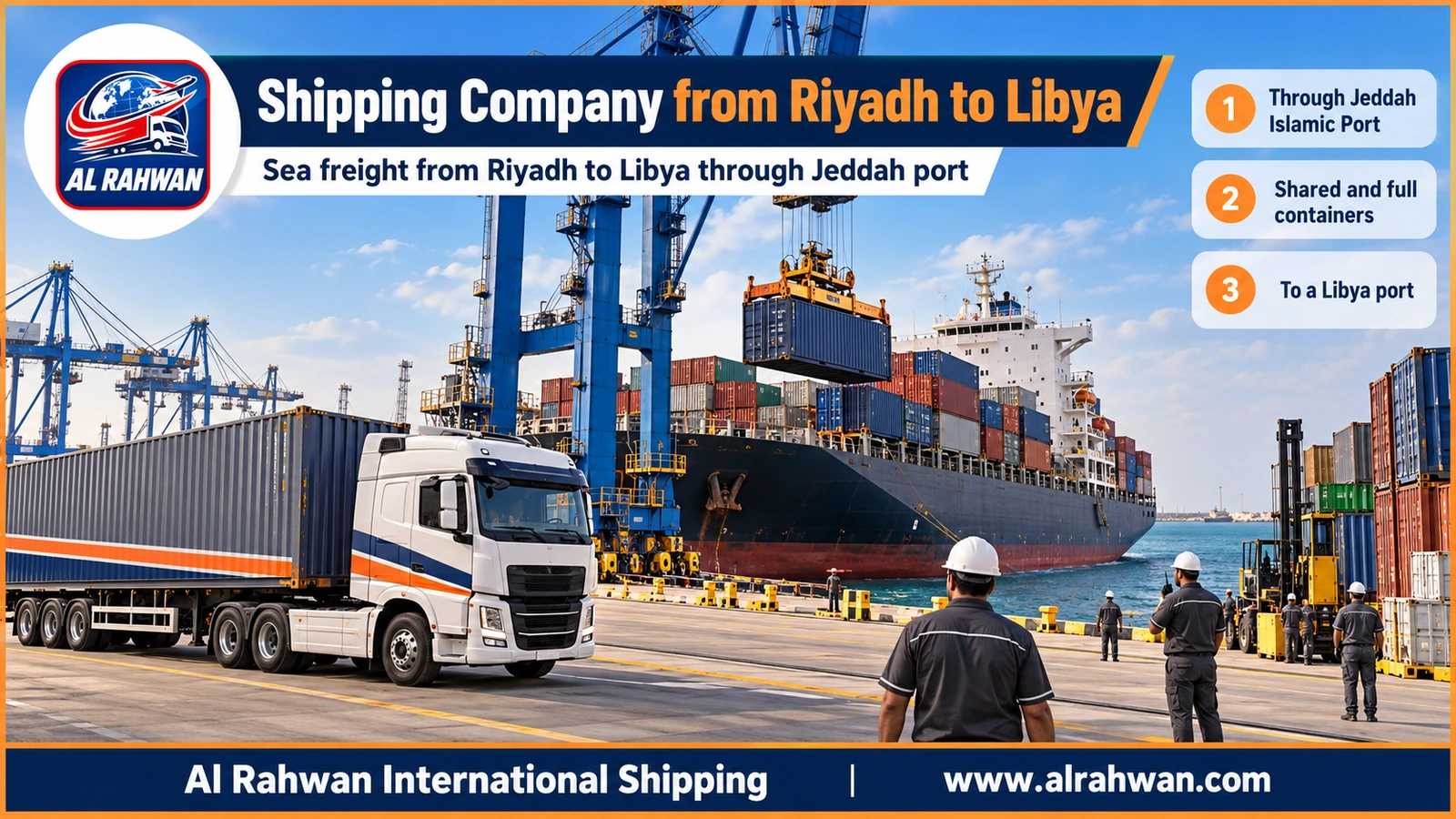 Shipping Company from Riyadh to Libya - Sea freight from Riyadh to Libya through Jeddah port