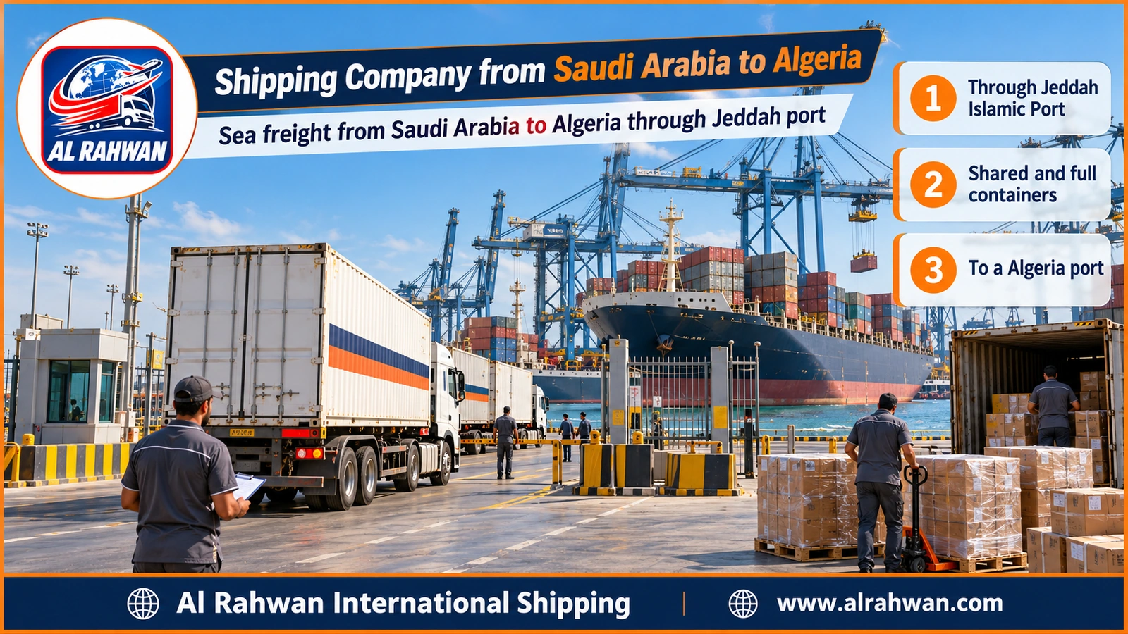 Shipping Company from Saudi Arabia to Algeria - Sea freight from Saudi Arabia to Algeria through Jeddah port