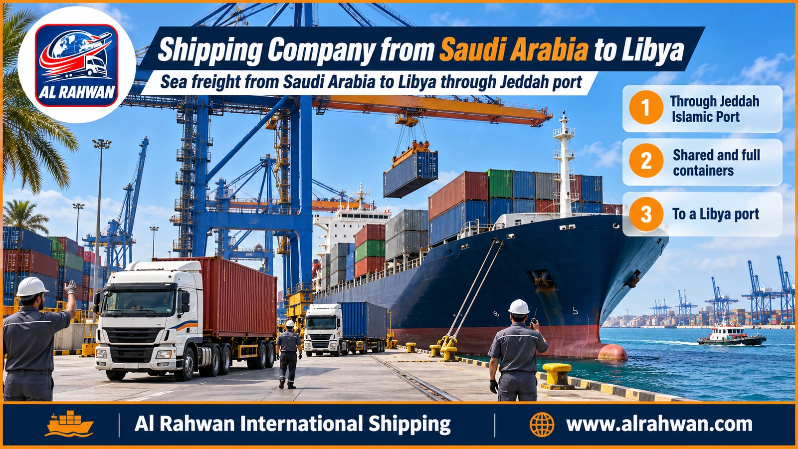 Shipping Company from Saudi Arabia to Libya - Sea freight from Saudi Arabia to Libya through Jeddah port