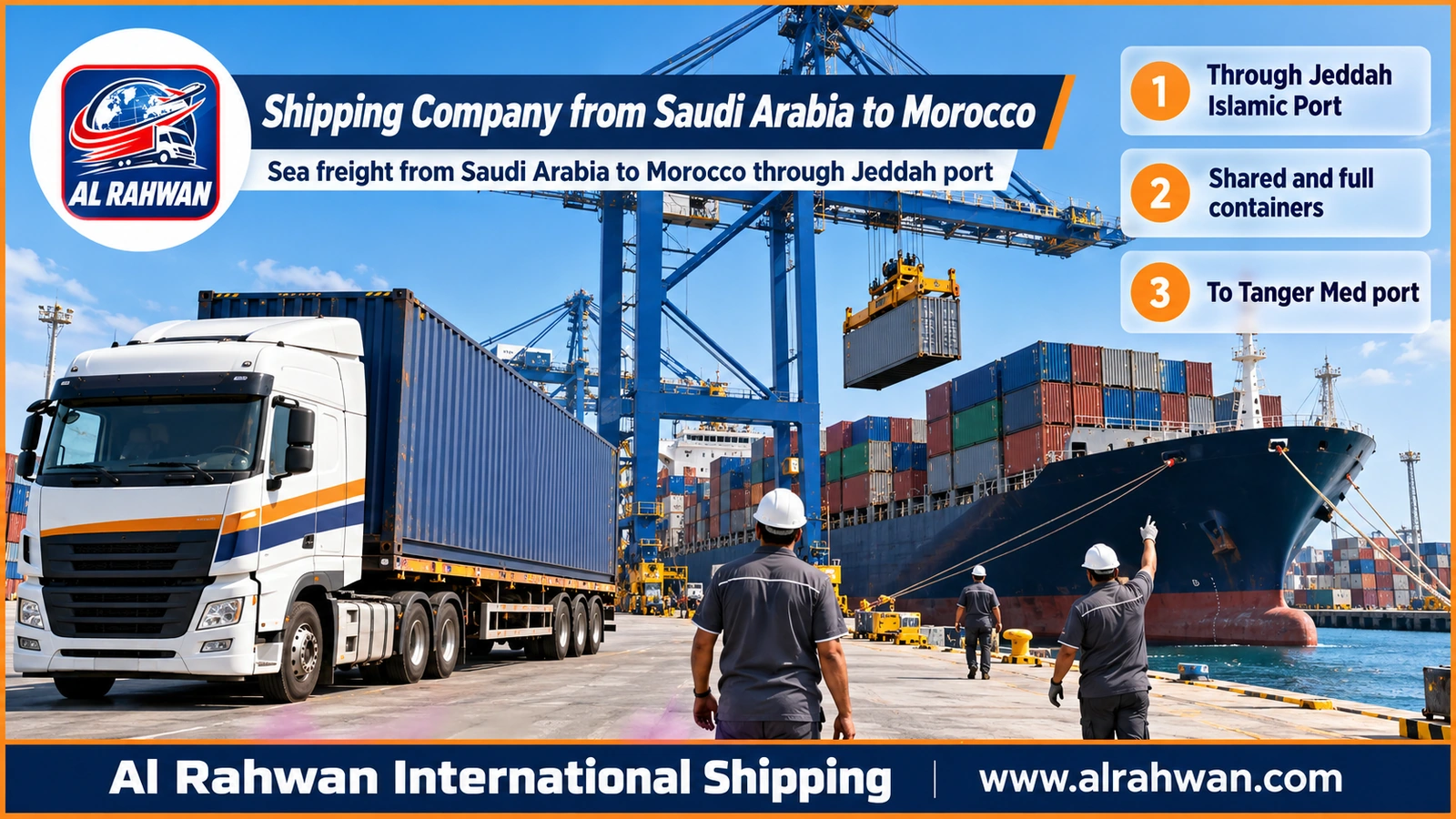 Shipping Company from Saudi Arabia to Morocco - Sea freight from Saudi Arabia to Morocco through Jeddah port