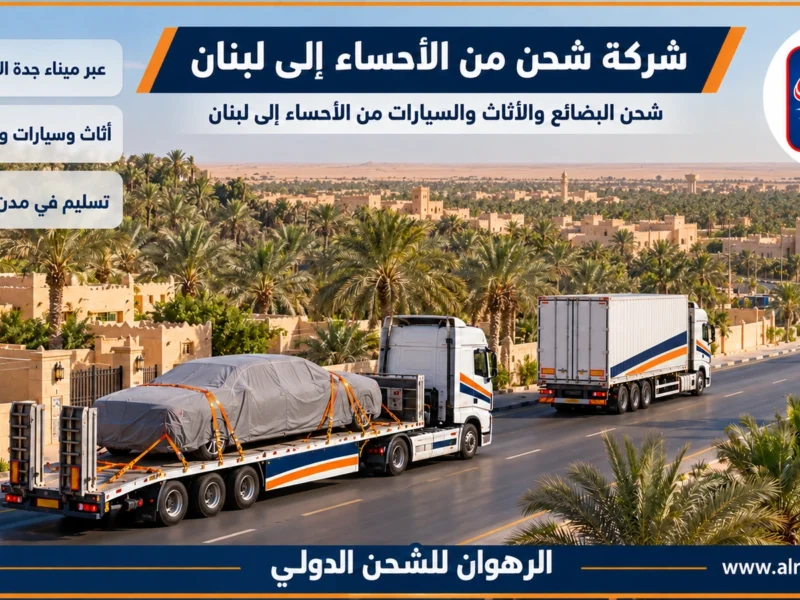 شركة شحن من الأحساء إلى لبنان | 0568829975 ◈ تحميل بحري عبر جدة وشحن سيارات