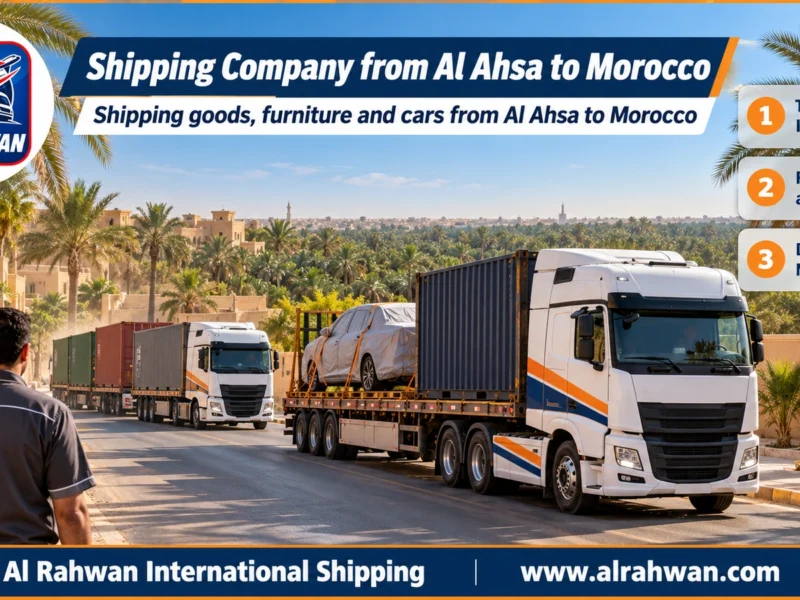 Shipping Company from Al Ahsa to Morocco | 0568829975 ◈ Ocean Freight via Jeddah and Car Shipping