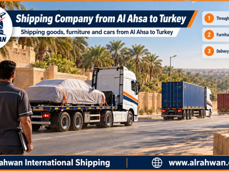 Shipping Company from Al Ahsa to Turkey | 0568829975 ◈ Sea Freight via Jeddah with Conditional Car Shipping