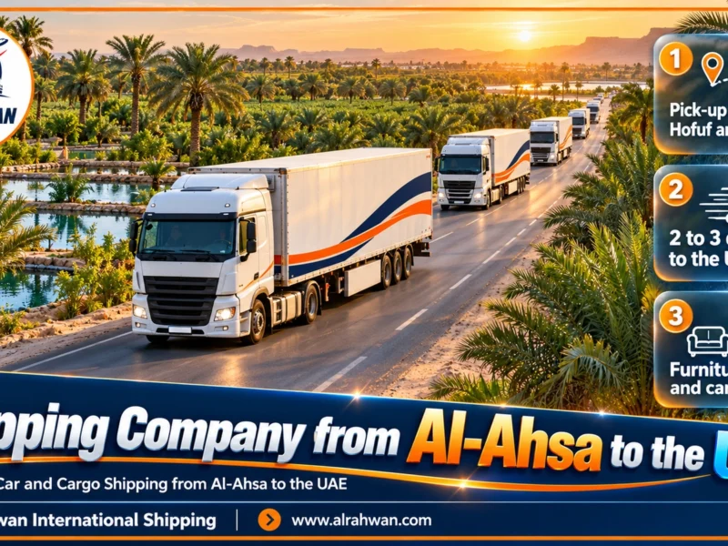 Shipping Company from Al-Ahsa to the UAE | 0568829975 ◈ Commercial and Car Shipping on the Batha Road
