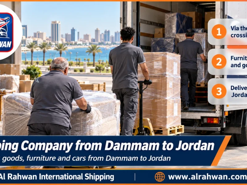 Shipping Company from Dammam to Jordan | 0568829975 ◈ Goods and Equipment from the Eastern Province by Rail and Road with Car Shipping