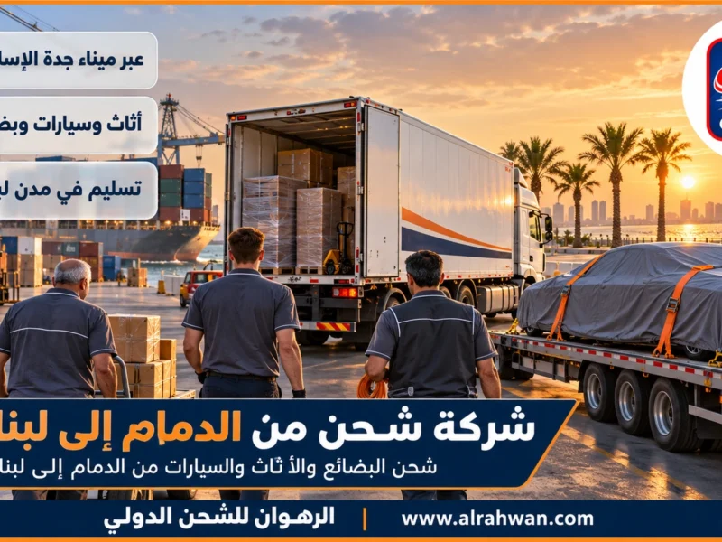 شركة شحن من الدمام إلى لبنان | 0568829975 ◈ شحن بحري عبر جدة وشحن سيارات