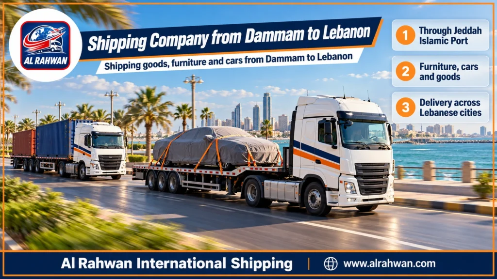 Shipping Company from Dammam to Lebanon | 0568829975 ◈ Sea Freight via Jeddah & Car Shipping