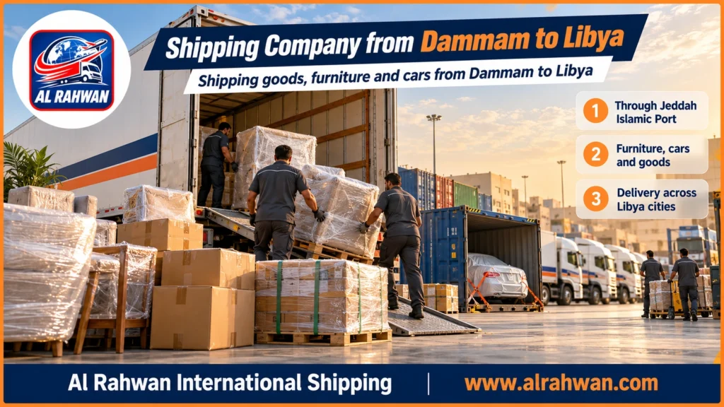 Shipping Company from Dammam to Libya | 0568829975 ◈ Sea Freight Shipping and Car Shipping