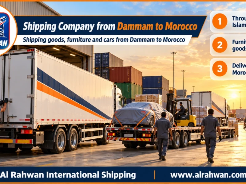 Shipping Company from Dammam to Morocco | 0568829975 ◈ Commercial Container Shipping and Car Shipping