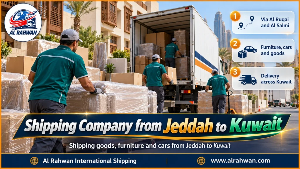 Shipping Company from Jeddah to Kuwait | 0568829975 ◈ Goods and Parcel Shipping with Car Shipping from the West Coast